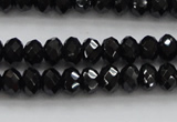 CBS513 15.5 inches 4*5mm faceted rondelle AA grade black spinel beads