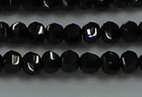 CBS528 15.5 inches 2.5*4mm lantern-shaped natural black spinel beads