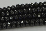 CBS532 15.5 inches 3*5mm faceted rondelle black spinel beads