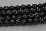 CBS539 15.5 inches 4mm round black spinel beads wholesale