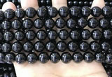 CBS543 15.5 inches 10mm round black spinel gemstone beads