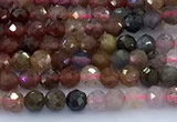 CBS561 15 inches 4mm faceted round pink spinel beads