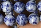 CBS603 15.5 inches 10mm round blue spot stone beads wholesale