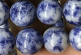 CBS604 15.5 inches 12mm round blue spot stone beads wholesale