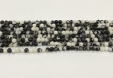 CBW170 15.5 inches 4mm round black & white jasper gemstone beads wholesale