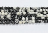 CBW172 15.5 inches 8mm round black & white jasper gemstone beads wholesale