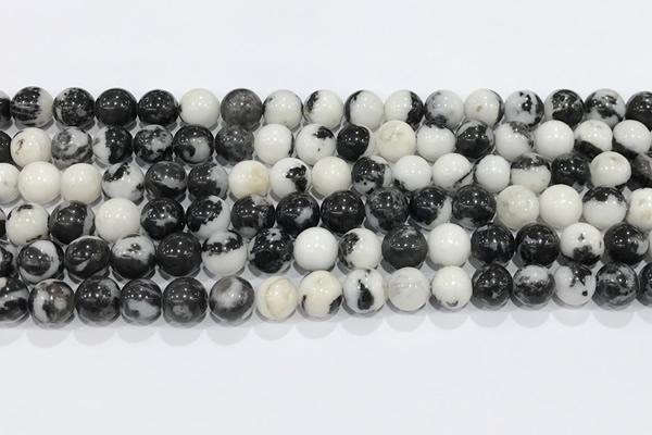 CBW172 15.5 inches 8mm round black & white jasper gemstone beads wholesale