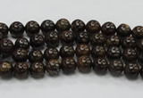 CBZ100 15.5 inches 4mm round bronzite gemstone beads