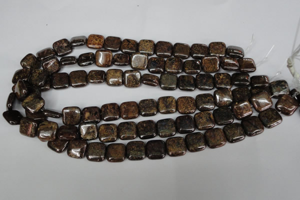 CBZ227 15.5 inches 14*14mm square bronzite gemstone beads