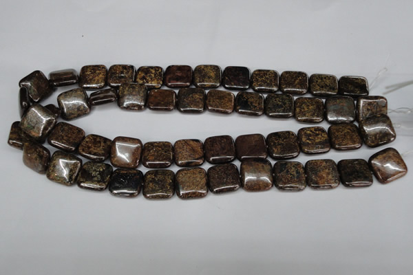 CBZ228 15.5 inches 16*16mm square bronzite gemstone beads