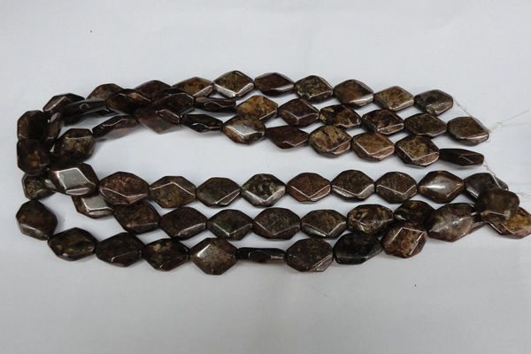 CBZ243 15.5 inches 13*18mm octagonal bronzite gemstone beads