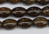 CBZ409 15.5 inches 13*18mm rice bronzite gemstone beads