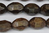 CBZ418 15.5 inches 13*18mm faceted nuggets bronzite gemstone beads