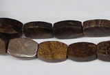 CBZ426 15.5 inches 10*14mm flat drum bronzite gemstone beads