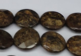 CBZ432 15.5 inches 18mm faceted coin bronzite gemstone beads