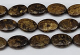 CBZ436 15.5 inches 10*14mm faceted oval bronzite gemstone beads