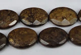 CBZ439 15.5 inches 15*20mm faceted oval bronzite gemstone beads