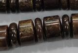 CBZ58 15.5 inches 6*18mm & 12*18mm rondelle bronzite gemstone beads