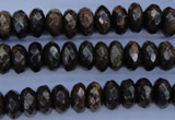 CBZ65 15.5 inches 6*10mm faceted rondelle bronzite gemstone beads