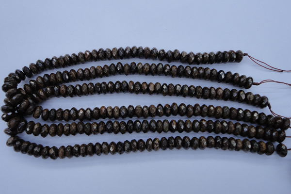 CBZ65 15.5 inches 6*10mm faceted rondelle bronzite gemstone beads