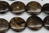 CBZ70 15.5 inches 20mm flat round bronzite gemstone beads