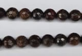 CBZ94 15.5 inches 8mm faceted round bronzite gemstone beads