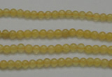 CCA01 15.5 inches 3mm round yellow calcite gemstone beads wholesale