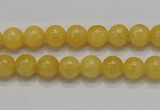 CCA04 15.5 inches 8mm round yellow calcite gemstone beads wholesale