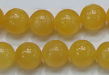 CCA07 15.5 inches 14mm round yellow calcite gemstone beads wholesale