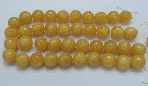 CCA08 15.5 inches 20mm round yellow calcite gemstone beads wholesale