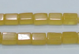 CCA10 15.5 inches 6*10mm cuboid yellow calcite gemstone beads