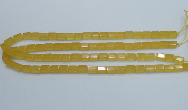 CCA10 15.5 inches 6*10mm cuboid yellow calcite gemstone beads