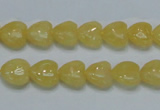 CCA11 15.5 inches 10*10mm heart yellow calcite gemstone beads