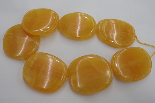 CCA30 15.5 inches 35*38mm – 40*42mm freeform calcite gemstone beads