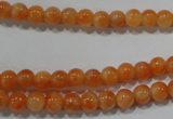 CCA301 15.5 inches 6mm round orange calcite gemstone beads wholesale