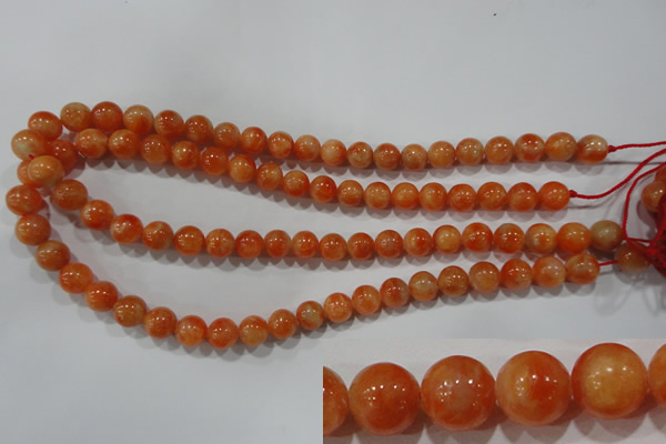 CCA303 15.5 inches 10mm round orange calcite gemstone beads wholesale