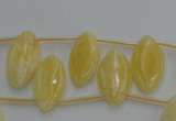 CCA31 Top-drilled 10*20mm marquise calcite gemstone beads wholesale