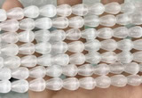 CCA377 15.5 inches 7*10mm teardrop white calcite gemstone beads