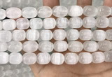 CCA380 15.5 inches 10*12mm rice white calcite gemstone beads