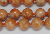 CCA453 15.5 inches 10mm round orange calcite gemstone beads