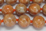 CCA454 15.5 inches 12mm round orange calcite gemstone beads