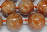 CCA456 15.5 inches 16mm round orange calcite gemstone beads