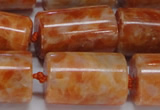 CCA467 15.5 inches 15*22mm tube orange calcite gemstone beads