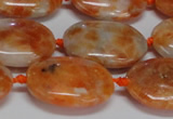 CCA483 15.5 inches 15*20mm oval orange calcite gemstone beads