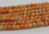 CCA50 15.5 inches 4mm round orange calcite gemstone beads wholesale