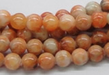 CCA51 15.5 inches 8mm round orange calcite gemstone beads wholesale