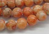 CCA53 15.5 inches 12mm round orange calcite gemstone beads wholesale