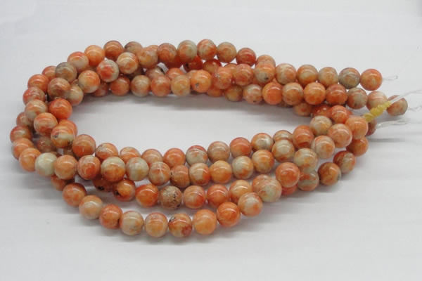 CCA53 15.5 inches 12mm round orange calcite gemstone beads wholesale