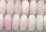 CCA536 15 inches 6*10mm rondelle pink calcite beads