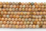 CCA551 15.5 inches 6mm round peach calcite gemstone beads